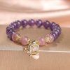 Natural Amethyst Bracelet Grape Beaded Bracelet