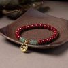 Fashion Personalized Gold Cinnabar Bracelet For Women