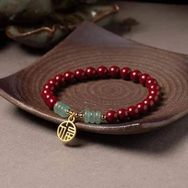 Fashion Personalized Gold Cinnabar Bracelet For Women
