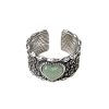 Retro Wide-faced White Moonlight Open Temperament Ring