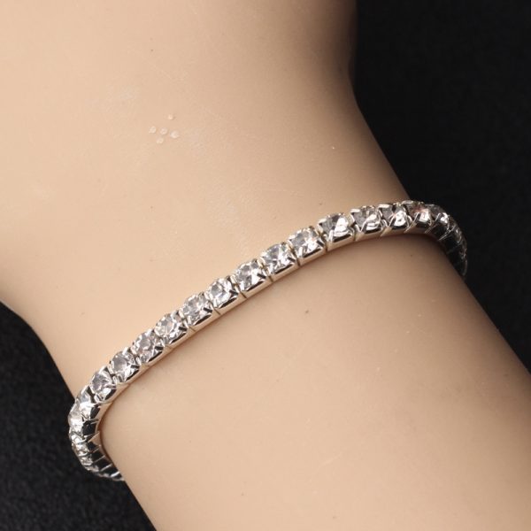 Full Diamond Elastic String Bracelet Female European And American All-matching