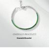 Diamond Color Zirconium Tennis Chain S925 Sterling Silver Single Row Inlaid Zircon Bracelet