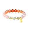 Red Agate Bracelet Hetian Jade Cat National Style