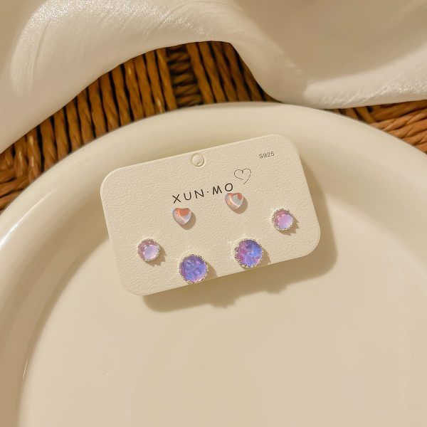 Super Colored Stud Earrings Set For Women