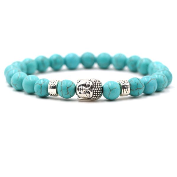 Fashion Personality Tigereye Buddha Head Stretch Bracelet