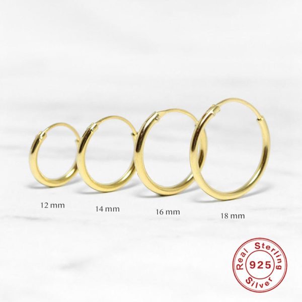 S925 Sterling Silver Classic Glossy Big Circle Ear Clip Minimalist Exaggerated Earrings