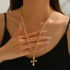 Personalized Rhinestone Y-shaped Necklace Suit