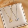 Women's Fashion Simple Stainless Steel Love Heart Necklace