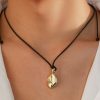1001ff13-bc7d-44df-8abf-9893b9bfa8dc.jpg Men's Simplicity Leather Wax Line Irregular Pendant Necklace