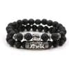 Natural stone set bracelets beads energy volcanic stone tiger eye beads bracelet