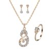 Heart Pendant Jewelry Set Rhinestone Jewellery