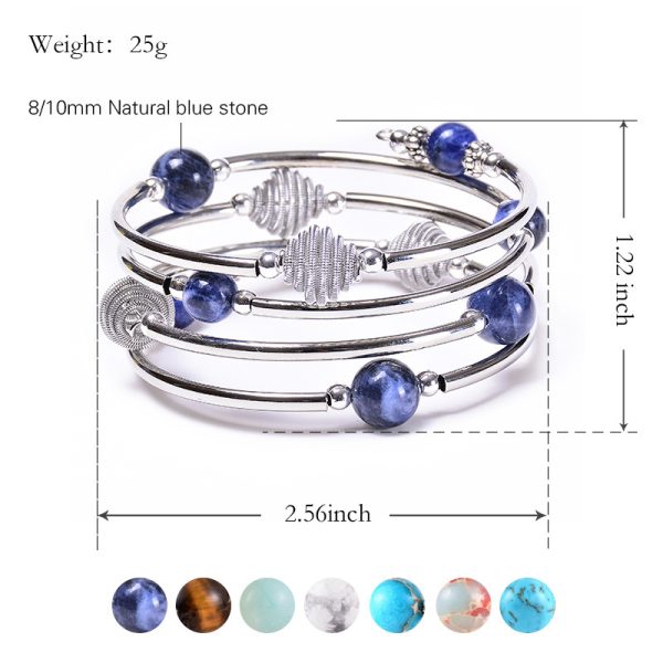 Natural blue stone imperial stone turquoise bracelet