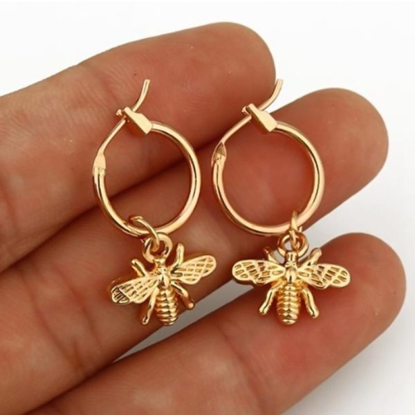 Bee Insect Ear Drop Earrings