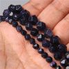 Blue Sand Stone Faceted Loose Beads Cut Corner Blue Sand Stone Golden Sand Stone DIY Fashion Jewelry With Beads