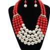 Multi Simulated Pearl Bohemian Jewelry Set