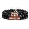 8MM Scrub Stone Bead Bracelet