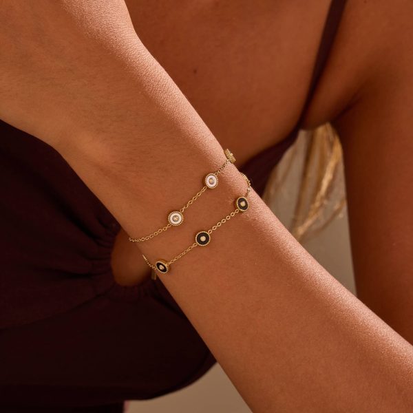 Light Luxury Fritillary Stainless Steel Bracelet 18K Gold Plating Exquisite Design Sense Ornament
