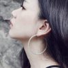 Exaggerated diamond big circle hip-hop nightclub earrings