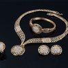 Necklace earrings ring jewelry four piece set