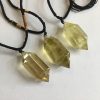 Original Stone Polished Crystal Column Jewelry Necklace