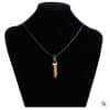 Hexagon natural stone necklace
