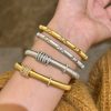 Woven Carved Gold Bracelet Good Luck Comes Brushed High-grade Light Luxury Bracelet For Women