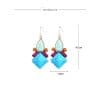 Natural pine stone ear studs
