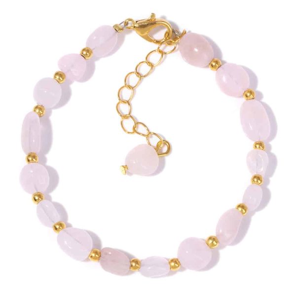 Accompanying Stone Beads Bracelet Women's Irregular Stone Lobster Buckle