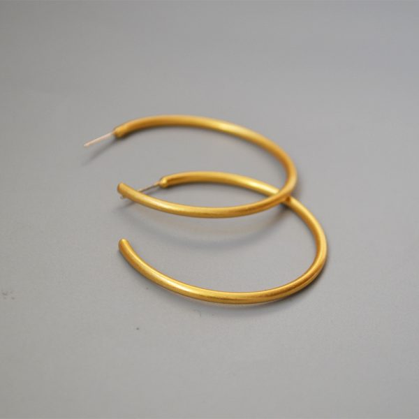 925 silver needle circle stud earrings