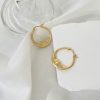 Cool Moon Rhinestone-encrusted Personalized Earrings Simple Moon Circle