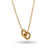 Retro 18K Gold Stainless Steel Titanium Steel Agate Stone Necklace