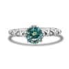 925 Sterling Silver Moissanite Ring Women's Pt950 Gold-plated Vine Winding Light Luxury