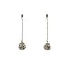 Women's water drop silver earrings