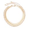 Multi-layer Snake Bone Chain Contrast Color Necklace