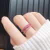 Stone heart-shaped ring student