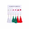 Christmas 6 Pairs Of Christmas Earrings Set Combination