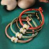 Hetian Jade 999 Gold Bracelet Hand-woven