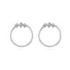 S925 Silver Microset Geometric Circle Stud Earrings