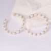 Pearl circle big earrings
