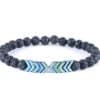Purple Arrow Men and Women Natural Stone Bracelet Volcanic Stone Magnet Bracelet