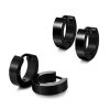 Round dumbbell set stainless steel earrings