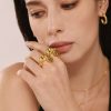 Women's Fashion Geometry Pattern Shaped Twisted Ring
