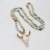 Stone Bead Necklace Antique Jewelry Pendant