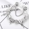 Heart Lock Key Letter Pendant Women's Bracelet