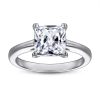 925 Sterling Silver Inlaid Square Zircon Ring