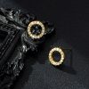 New Simple Circle Ear Studs Super Shiny Elegant