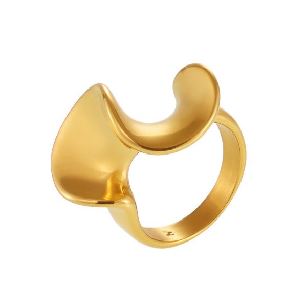 Women's Fashion Geometry Pattern Shaped Twisted Ring