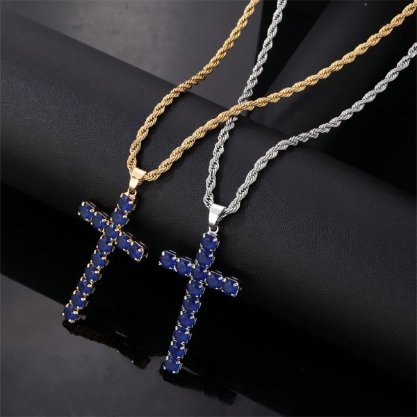 European And American Cross Necklace For Men Hip Hop Necklace
