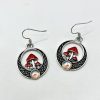 Popular Special-interest Design Personalized Mushroom Circle Pendant Earrings For Women