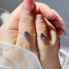 New Copper-plated Gold Oval Stretch Ring For Women